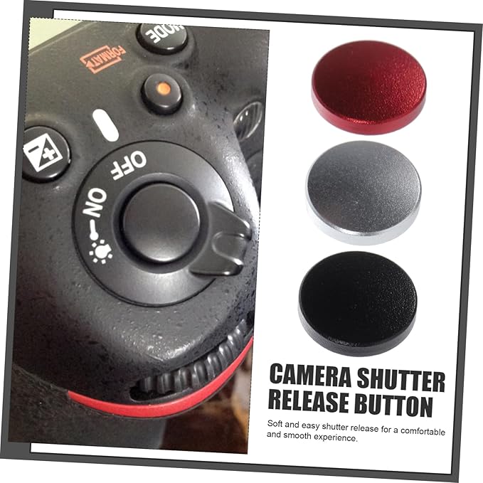 Gadpiparty 3pcs Aluminum Alloy Concave Camera Shutter Release Button Accessory for Enhanced Grip and Comfort Photography