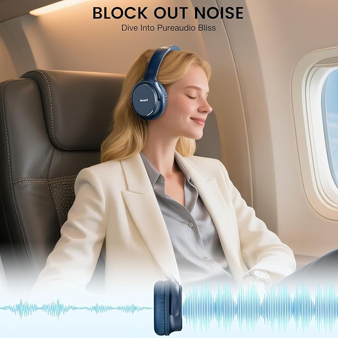 USB C Wired Over-Ear Headphones with Microphone, Volume Control, Share Port, and Adjustable Headband Foldable Stereo Headset for Adult/Teens for iPhone 16, Samsung, Laptop, Gaming, Travel