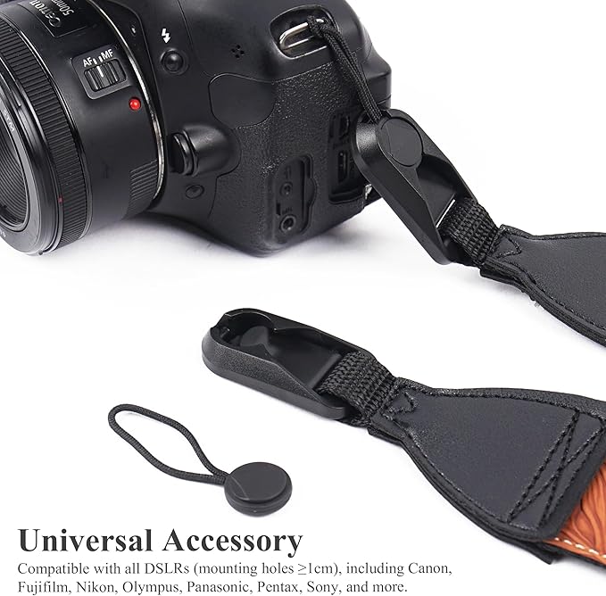 QIELIZI Lifestyle Camera Strap,Vintage Adjustable Vintage Neck & Shoulder Strap for All DSLR Cameras