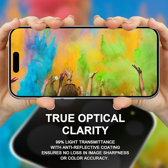 Magnetic Armor Filter Lens Protector with ND16 for iPhone 14 Pro/Pro Max, iPhone 15 Pro/Pro Max, iPhone 16 Pro/Pro Max, iPhone 17 Pro/Pro Max, Black, 1 Pack