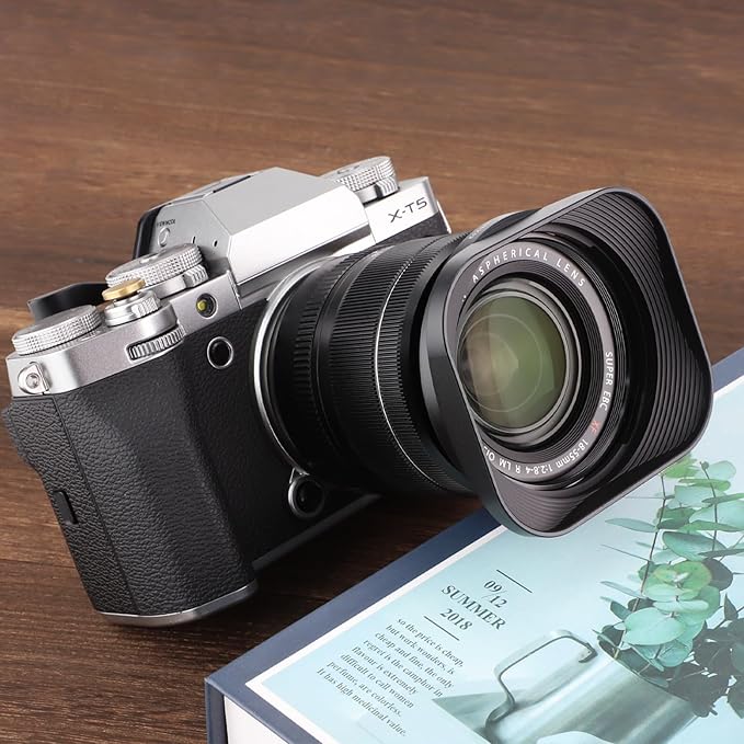 Haoge LH-X13 Bayonet Square Metal Lens Hood for Fujifilm XF 18-55mm F2.8-4.0 R LM OIS Lens on Fuji Fujinon X-Pro2 X-Pro3 X-T5 X-T4 X-T30 X-T20 X-E4 X-S20 X-A20 X-E3 X-H1