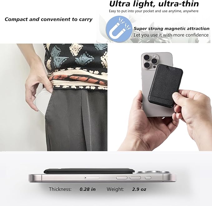Phone Stand, Magnetic Foldable Phone tripods Stain-Resistant Leather & Angle Adjustment, Multifuctional Strong Magnetic Phone Tripod for iPhone 16/15/14/13/12-(Purple)