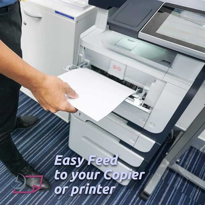 NextDayLabels Half Sheet Shipping Labels 5.5" x 8.5" – Printable Blank Labels for Laser & Inkjet Printers, White Self-Adhesive Stickers, 2 Per Page for Ship, FBA, UPS & FedEx, Made in USA, 100 Pack
