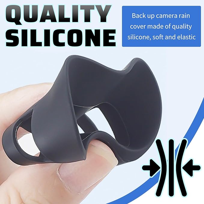 Car Backup Camera Rain Shield Silicone,Backup Camera for Car Anti-Rain Cover for Clear Reversing Image,Portable Reverse Cameras Protective Rain Cover for Most Vehicles (A5)