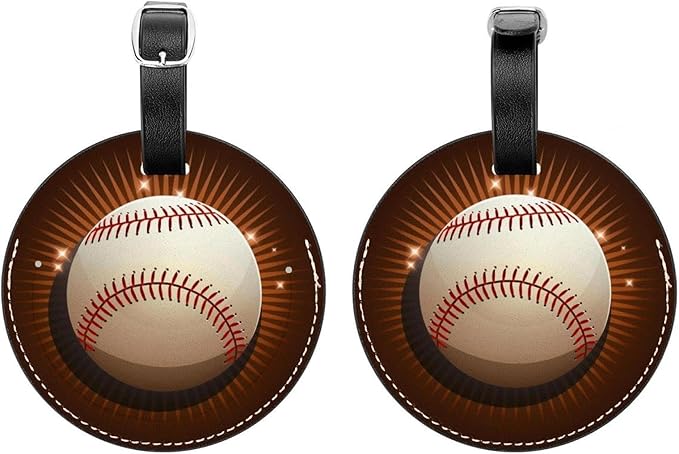 Baseball Ball Background Luggage Tag for Suitcase Women Kids