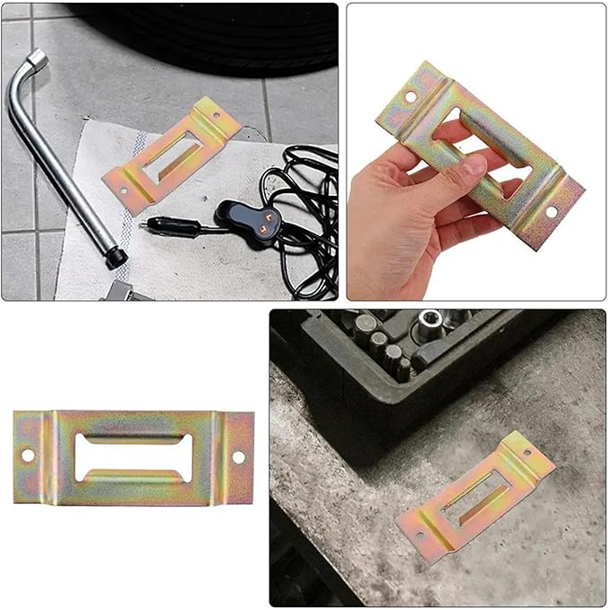 Cargo Steel E-Ring Tie Down Hooks 6PCS E Track Slot Anchors - Metal Electrophoresis (Truck Cargo Fastening) for E-Track Rail/Single System