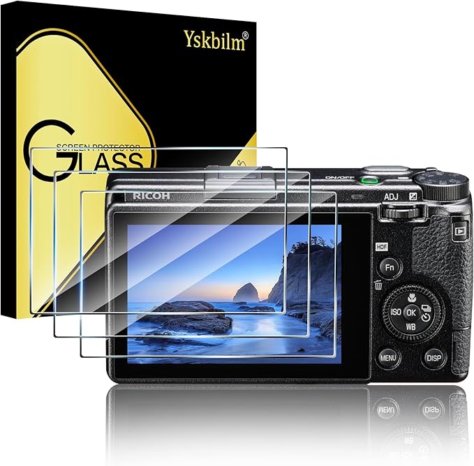 (3 Pack) Camera Screen Protectors Compatible for Ricoh GR IV GRIV GR4 Accessories, 9H High Definition Clear Anti-Scratch Bubble-Free