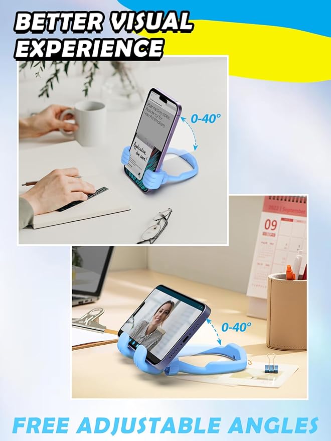 Easter Gifts for Teen Boys Girls Kids: Thumbs Up Lazy Phone Stand Holder Gift for Men Women Adults Funny Gadgets Teenage Dad Father Husband Wife Who Have Everything Easter Basket Stuffers Cute Things
