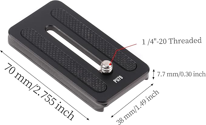 Fotga 70mm/2.75in Camera Mount Quick Release Plate for DJI Ronin SC Gimbal Stablilizer,Compatible Arca Swiss Tripod Ball Head Clamp PU70