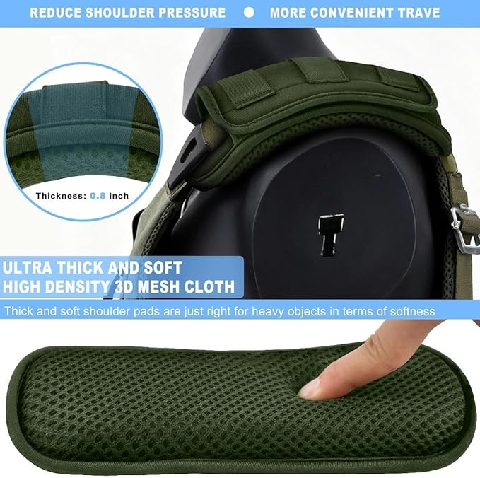 ZINZ 2-Pack Tactical Shoulder Pad, Ultra-Thick Comfort Cushion for Vest Straps, Backpacks, Breathable & Shock-Absorbing,Army Green