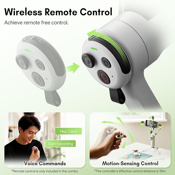 ZHIYUN Smooth Q5 Ultra Combo Phone Gimbal, 3-Axis Gimbal Stabilizer for iPhone with Detachable Voice Remote Control, AI Tracker, Built-in Extension Rod, Fill Light, for Video