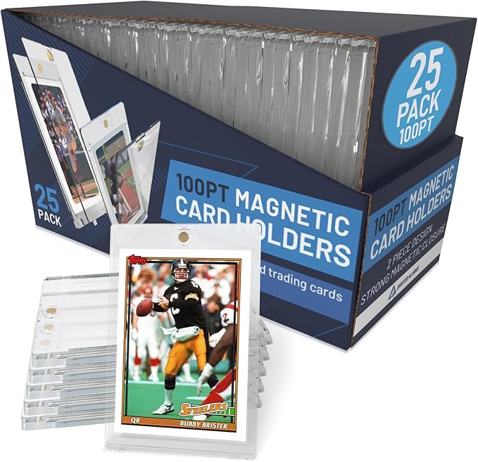 Premium 35PT - 360PT Magnetic Card Holder Case | Magnetic Trading Card Holder, Pro Sports, Football, Basketball, Baseball, MTG & TCG U-V Hard Protectors With Ultra Clear Design Display For Collectors.