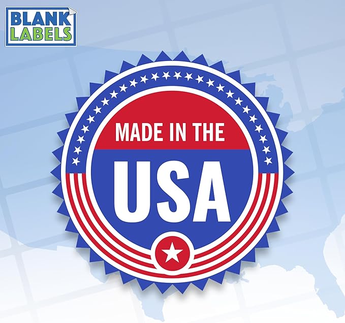 Blank Labels Half Sheet Round Corner Shipping Labels, Permanent White Matte Label Inkjet and Laser Printer Guaranteed, Easy to Peel Made in USA 8” x 5” 2 Labels Per Sheet (2500 Sheets)