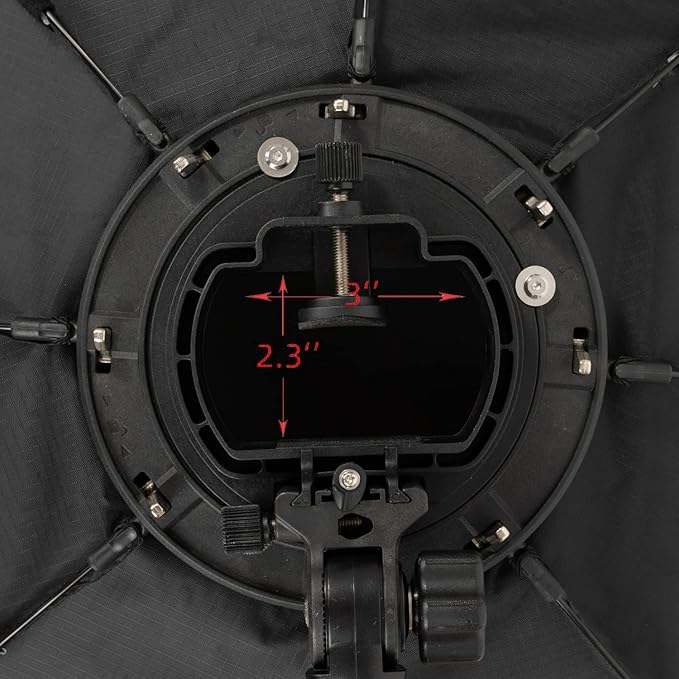 T&YFOTOP 22 inches/55 Centimeters Octagonal Softbox with S-Type Bracket Mount, Carrying Case Compatible with Camera Flash Speedlites TT560 NW561 NW565 NW625 NW635 NW670 750II, etc (55cm softbox)