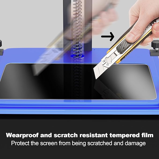 2PCS Tempered Glass Protective Film for Anycubic Photon M3 Plus / Photon Mono X 6K / X 6Ks, 9.25 Inch High Light Transmittance Tempered Glass Screen Film, 3D Printer Tempered Glass Screen Protector