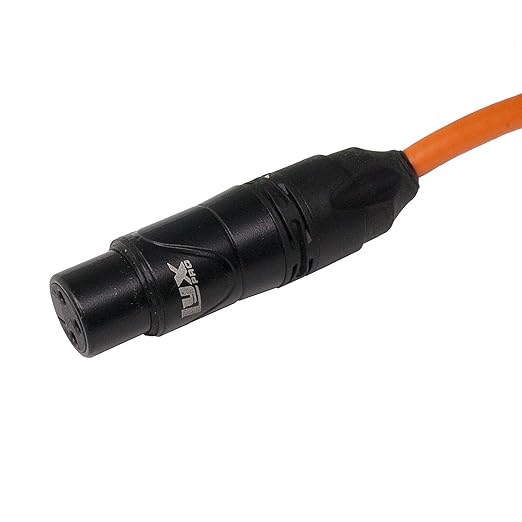 LyxPro 25 Feet XLR Microphone Cable Balanced Male to Female 3 Pin Mic Cord for Powered Speakers Audio Interface Professional Pro Audio Performance and Recording Devices - Orange