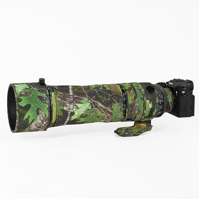 CHASING BIRDS Lens Camouflage Waterproof Coat for Olympus 150-600mm F5-6.3 is ED MSC Rainproof Lens Protective Cover (Green Leaf Camouflage, with 1.4X and 2.0X TC)