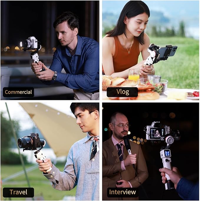 Zhiyun Crane M3 Pro Version 3-Axis Handheld Gimbal Stabilizer for Mirrorless Cameras, Compatible with Sony A6600, A6100, A6000, RX100 M7, GX85, for Gopro Hero10/9/8 5/6/7,iPhone 13 12 XS-Pro Max