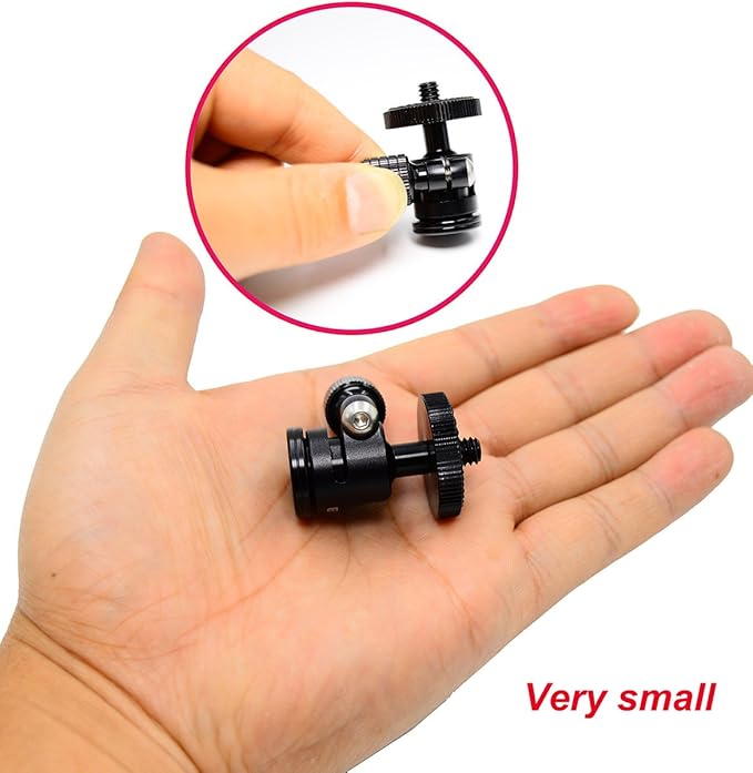 koolehaoda 3/8 Mini Ball Head for Camera Tripod Monopod (3/8 Ball Head)