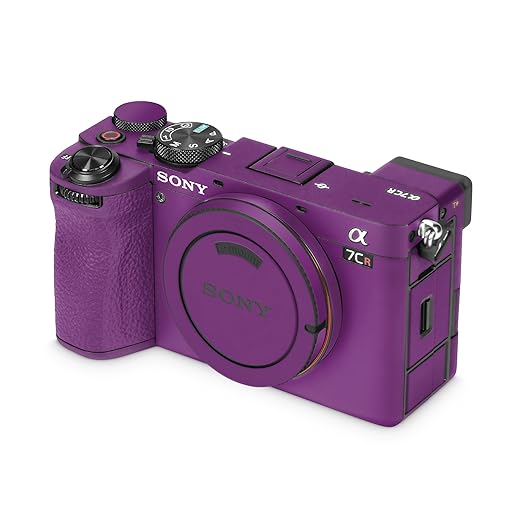 Camera Skin Compatible with Sony Alpha 7CR Camera (2023) - Solid Purple - Premium 3M Vinyl Protective Wrap Decal Cover - Easy to Apply | Crafted in The USA by MightySkins