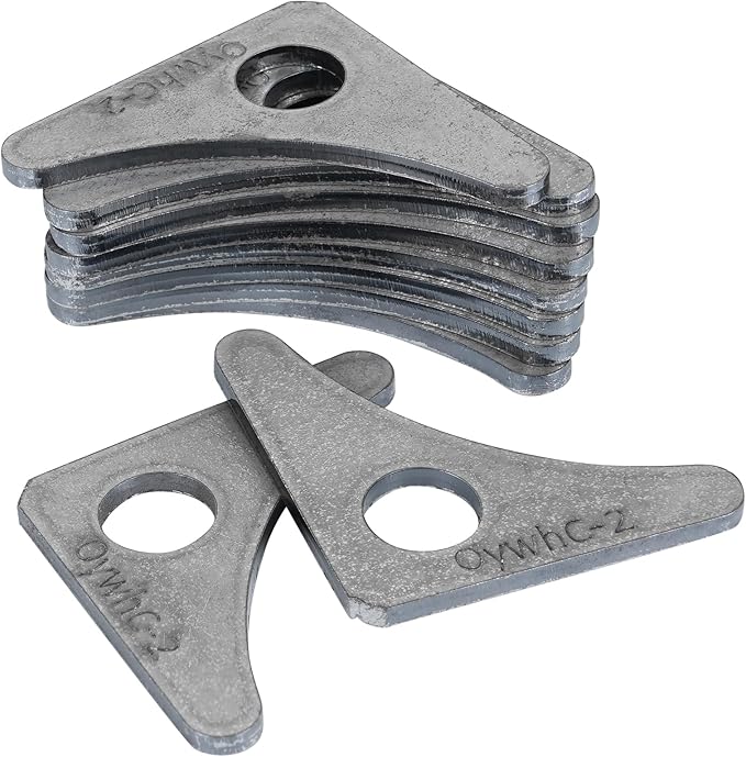 Weld on Tabs, Steel Shock Basic Gussets Weld Tab, Universal Weld on Tabs Axle Mount with a 1/2" Hole.1-7/8"x 1" Height, 1-7/8"x 1" Wide, 1/8" Thick Pack Of 10 Tabs - OywhC-2