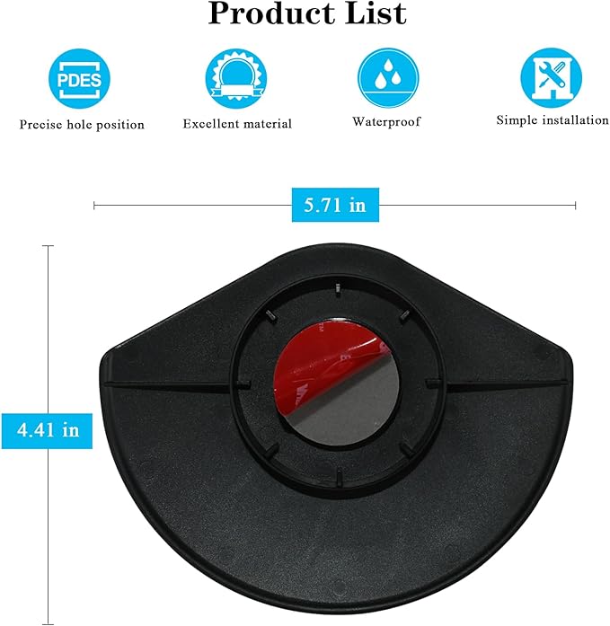Sun Rain Shade Camera Cover Compatible with Ring Outdoor Cam Plus,Outdoor Camera Protective Shield for Resistant UV, Anti Glare,Easy to Install（Black）