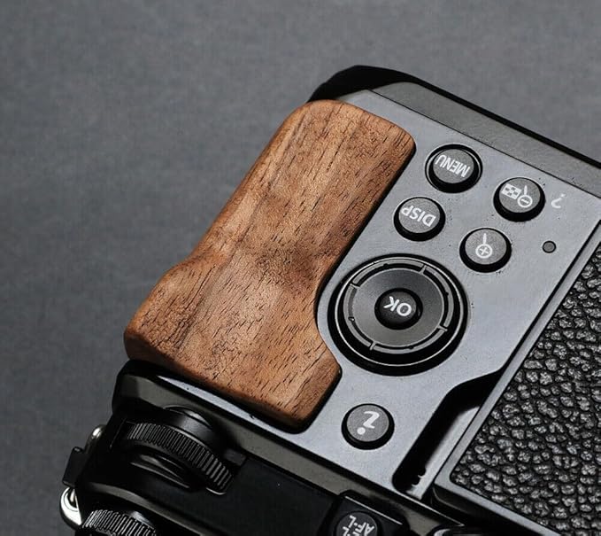 Wood Wooden Thumb Up Grip Sticker Finger Handle for ZF Camera (Walnut)