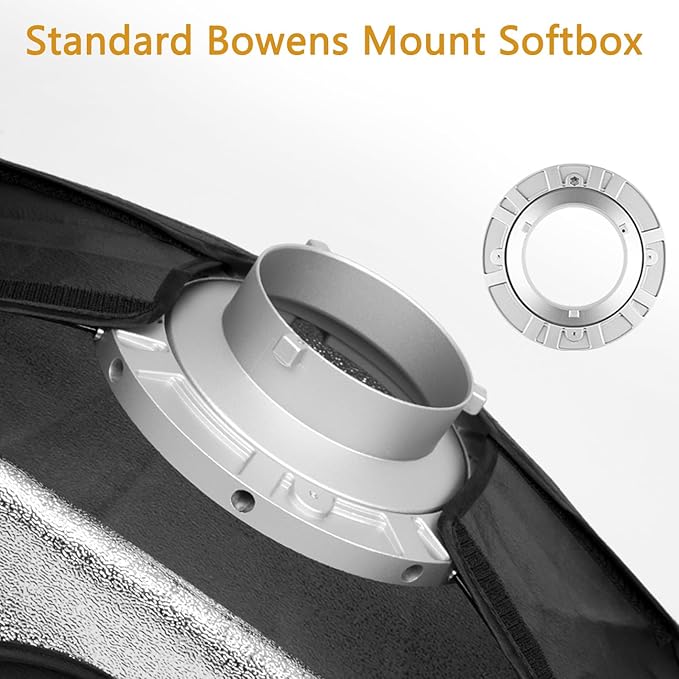 Godox Softbox 60x90CM Bowens Mount, Rectangular Photography Soft Box Diffuser Modifier for Portrait Product Photo Studio Strobe Flash Monolight Continuous Lighting Accessories