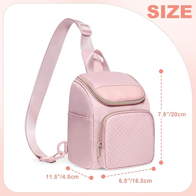 Prokva Camera Sling Bag Compatible with Polaroid Now 3rd/2nd Gen, Flip, Now+, Go Gen 2 Instant Film Camera, Crossbody Carrying Case with Adjustable Strap,Pink