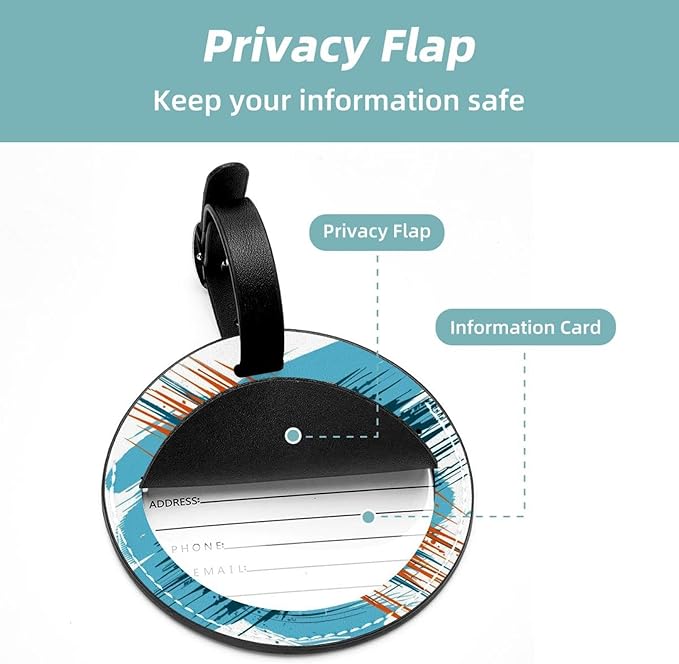 2 Pack Luggage Tags, Luggage Tags Privacy Protection Travel Bag Labels Suitcase Tags