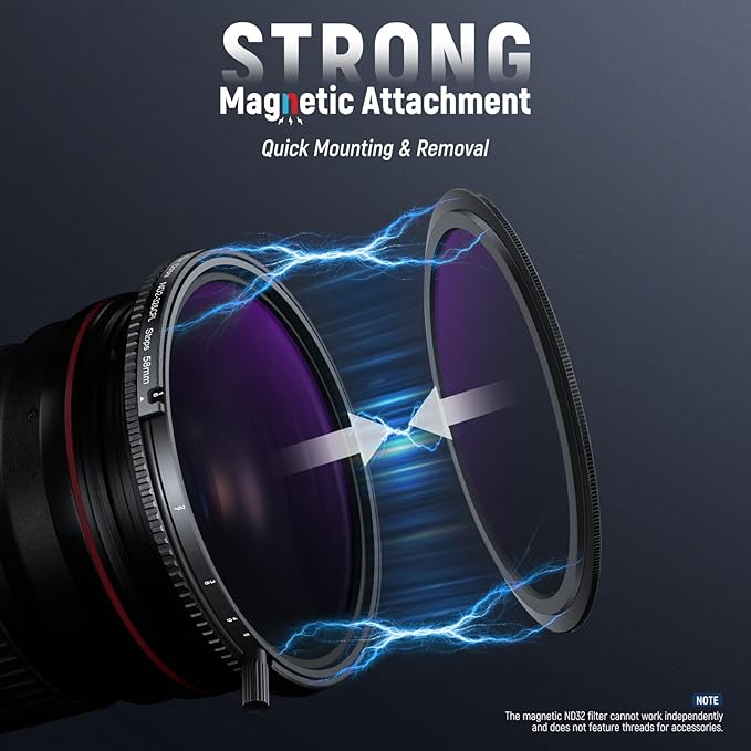 NEEWER True Colors 58mm Variable ND2-32 & CPL with Magnetic ND32, Polarized ND Filter Set, 2in1 Adjustable One Rotatable Light Reduction Reflection Elimination No Color Shift No X Cross No Vignetting