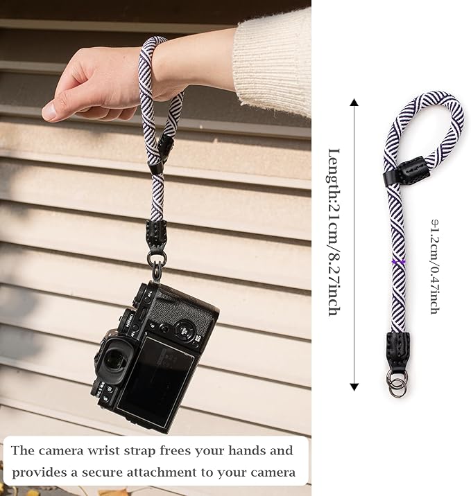 VOVMOEYA Rope Camera Wrist Strap,Camera Hand Strap Compatible with A6400 A6000 A7 IV,for Fujifilm X100V for Nikon Zf Z30 for Canon EOS R6 R7 R8 R10 Camera Wrist Straps for dslr