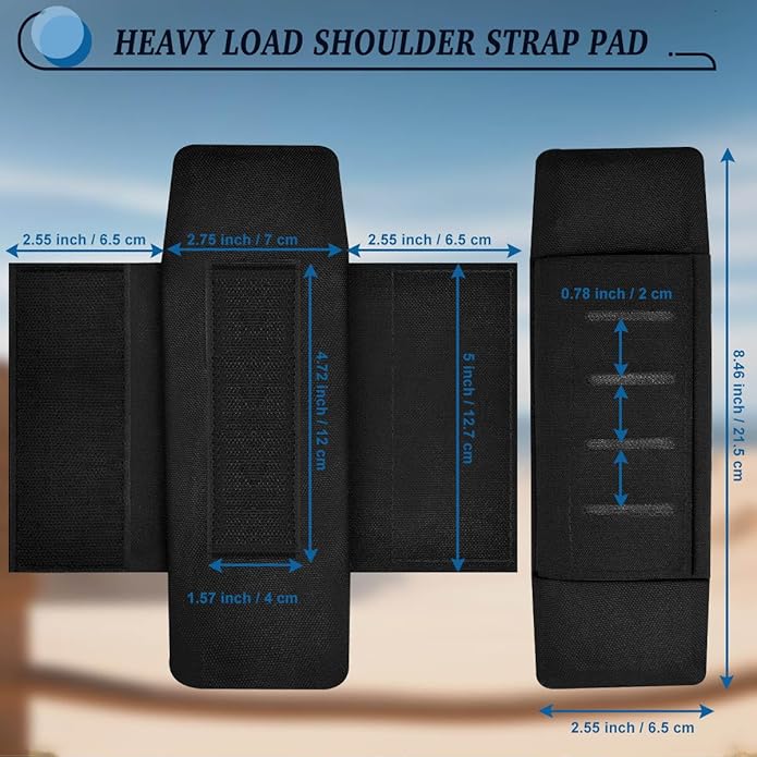 ZINZ 3D-Cushion Tactical Shoulder Strap Pad for Vest Carrier, Thick & Breathable Soft Pad with Tactical Gear for Men