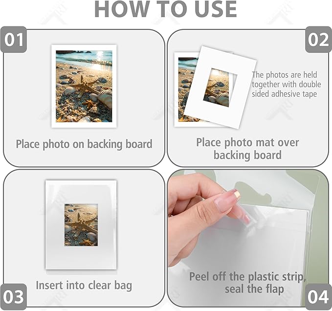Golden State Art, Acid Free, Pack of 5, 16x20 White Picture Mats Mattes with White Core Bevel Cut for 8x10 Photo + Backing + Bags