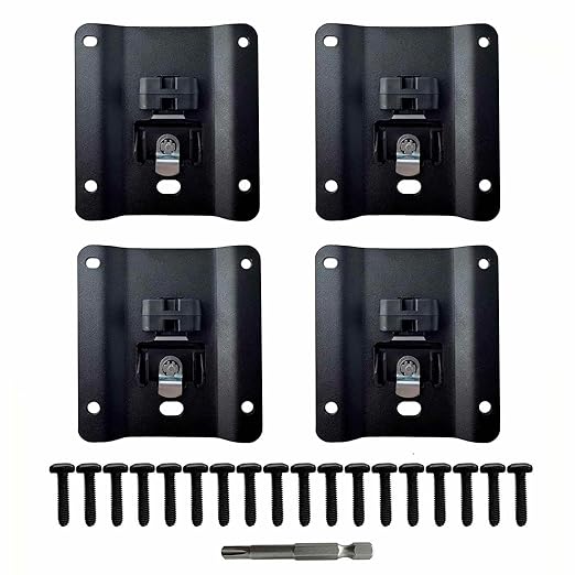 Truck Bed Box Anchors, Tie Down Clips and Plates for Ford 2015-2025 F150 F250 F350 Truck Bed Accessories (4 Pcs), Replaces FL3Z-99000A64-B (Tie Downs & Plates)