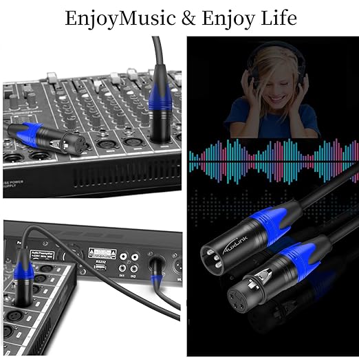 XLR Cables 150 ft, XLR Microphone Cable Male to Female Balanced XLR Speaker Cable Suitable for Microphones, Speaker Systems, Radio Station, Stage Lighting and More-150 Feet 1 Pack