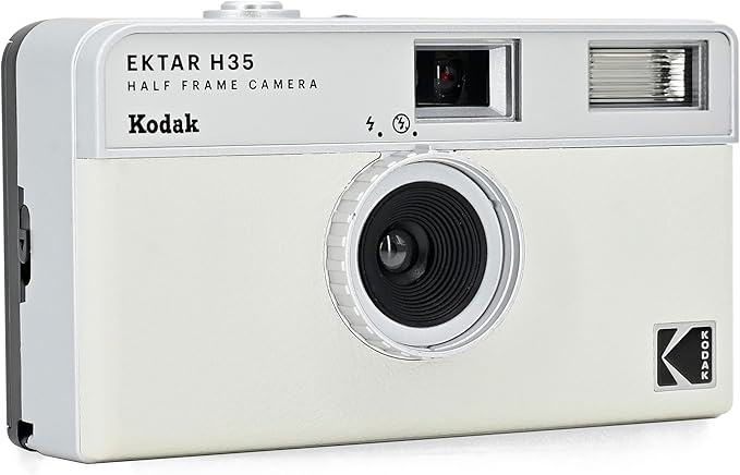 Kodak EKTAR H35 Half Frame Film Camera (Off-White, Single)