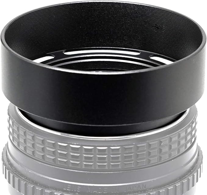 Fotasy Metal Lens Hood - 49mm Vented for Fuji, Leica, Olympus, Panasonic, Sony Lenses