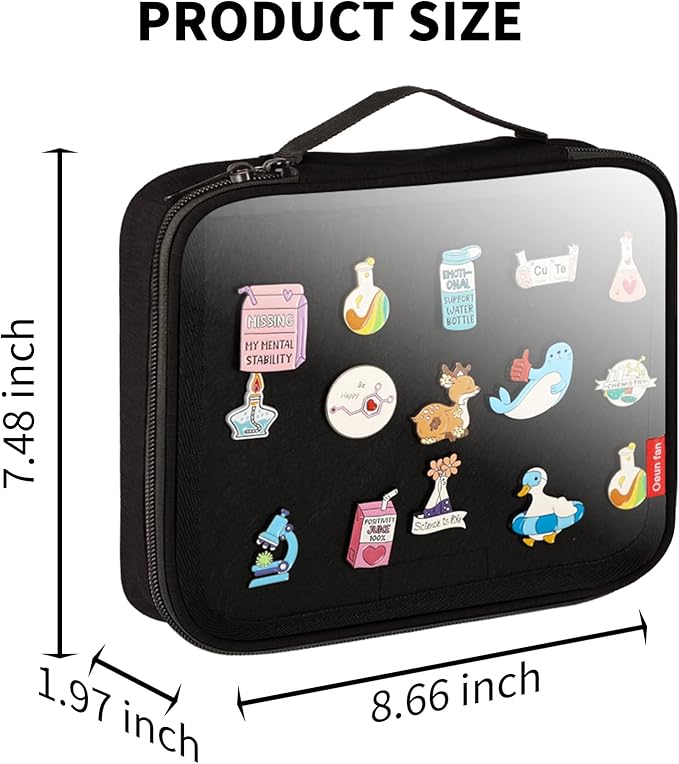 Enamel Pin Display Book, Small Collections Or Travel Pin Trading Book, Pin Collector Display Bag,6-Page Lapel Pin Display Board,for Sports Pins,Memorial Pins, Pin Display Case (Black)
