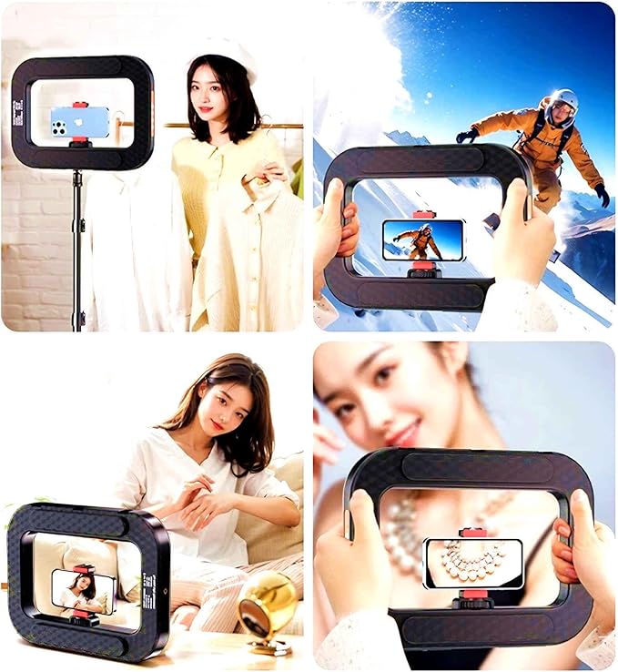 Ring Light for Phone, Phone Ring Light Stabilizer for Video Recording,Smartphone Video Rig for Tiktok Vlogging,RGB Video Light for Photography Filmmaking Video Maker,Stabilizer Light Combination