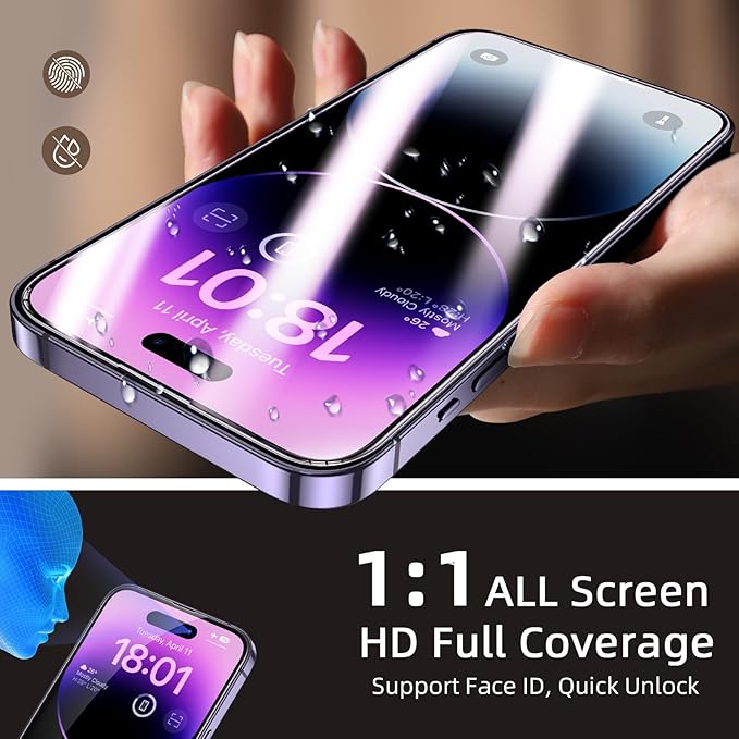 RUWA Screen Protector for iPhone 14 Pro Max [6.7 Inch][3-Pack]