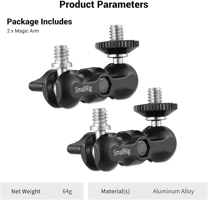 SmallRig Universal Magic Arm with Small Ballhead (2pcs) 2158