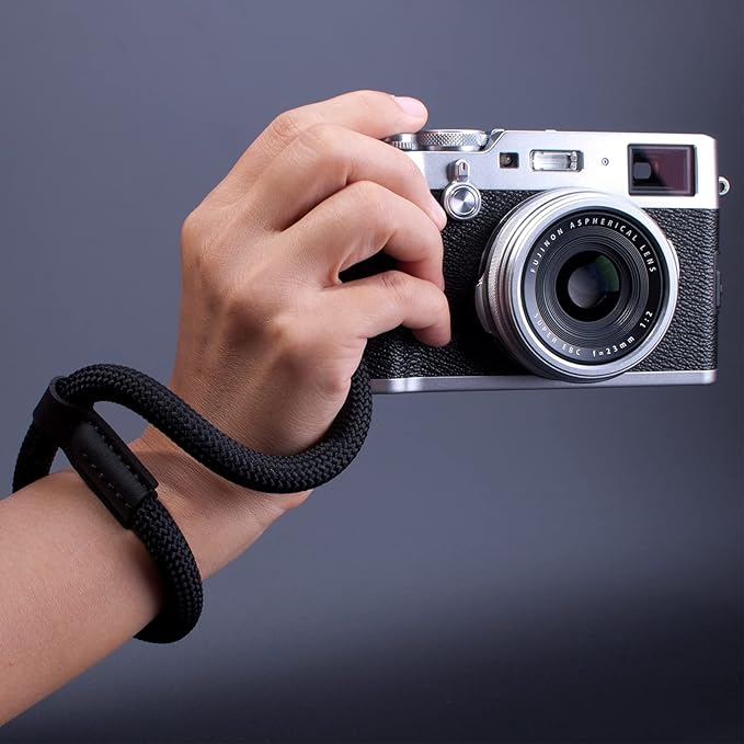 Camera Wrist Strap, Rope Camera Strap Wrist for DSLR SLR Mirrorless Cameras Hand Strap Black