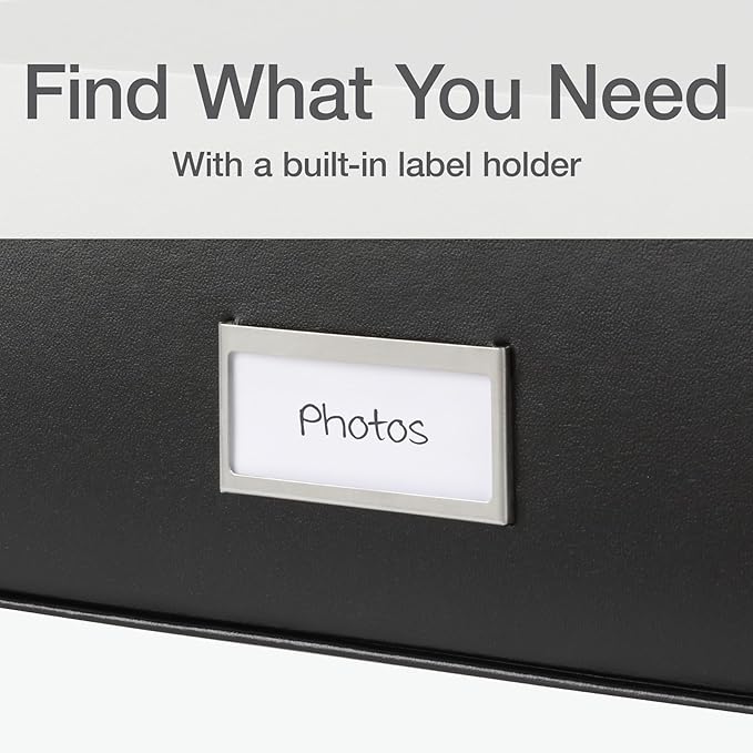 Oxford Keepsake Box, Protective Storage Box, Home and Office Organizer, Photo Storage Box, Souvenir Organizer, Small, 6" x 12" x 4 1/4" (41789)