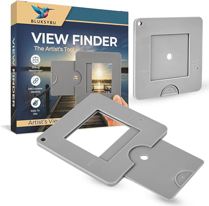 BLUKSYBU ViewFinder & Color Isolation ViewCatcher Sliding Mechanism - Custom Viewfinder & View Finder for Artists | Artist Viewfinder for Painting & Sketching