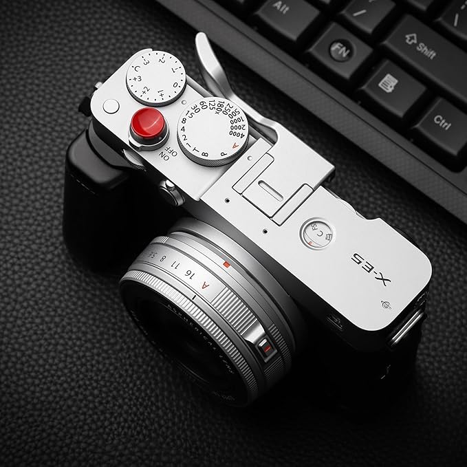 Haoge Metal Thumb Up Grip for Fujifilm X-E5 Camera Digital Accessories xe5 Hot Shoe Thumb Up Rest Support Handgrip Silver THB-XE5-S