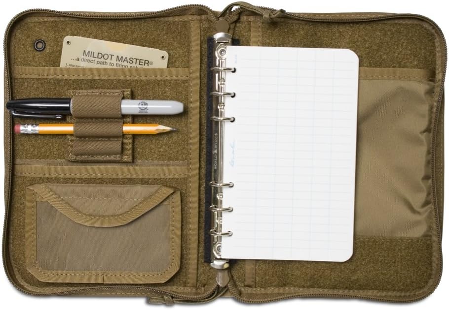 Tactical Notebook Covers | Field Data Cover System | Heavy Duty Zippered Organizer | Fits Notebooks 5” x 7.5” to 5.5” x 8.25"