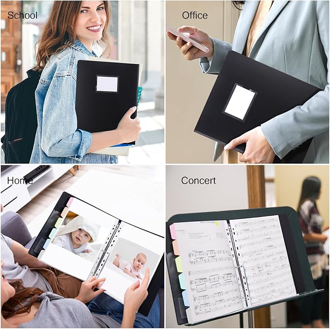 Uquelic 80-Pocket Binder with Plastic Sleeves, High-Capacity Document Organizer and Presentation Book for Artwork, Clear Sheet Protectors, Display 160 Pages (Macaron 80 Pockets)
