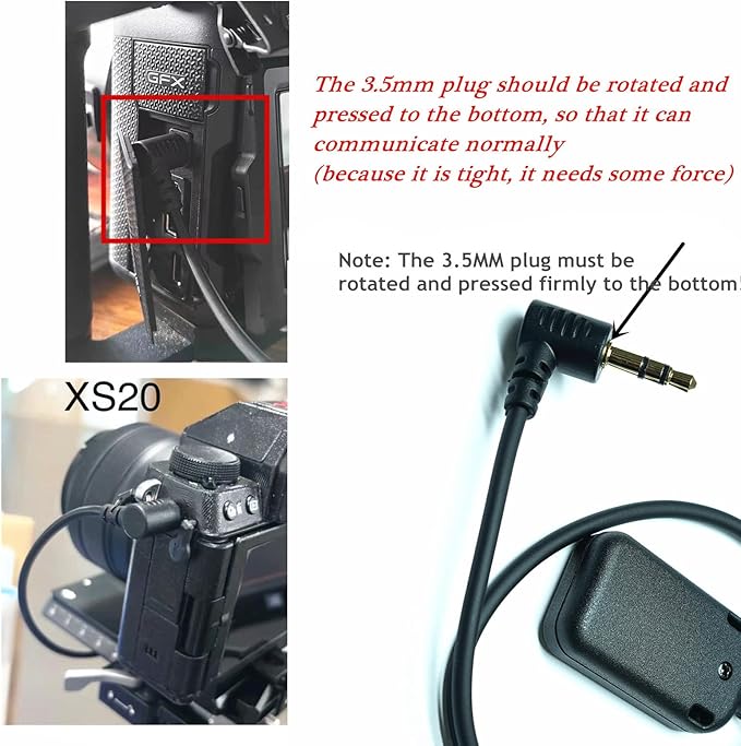 RC301-3.5mm for Fuji GFX100II/GFX100 RF xs10 XT50 Cable Shutter Release Cable Cameras Remote Control Camera Button Accessories Small Style Device 4.9ft Length Anti-Shake Camera cableT200/XE4
