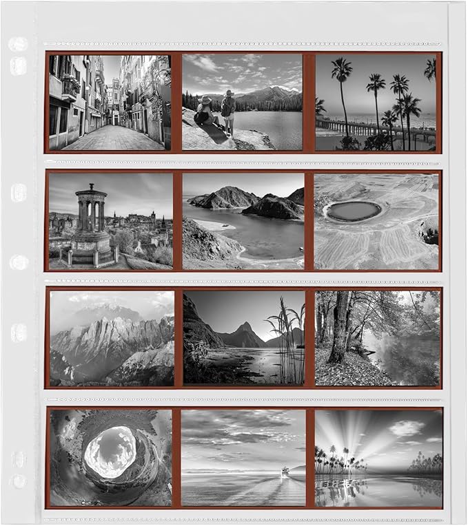MUQING 100 Sheets 120 Film Negative Page Preservers, Photo and Archival Storage Sleeves, Print Photo File